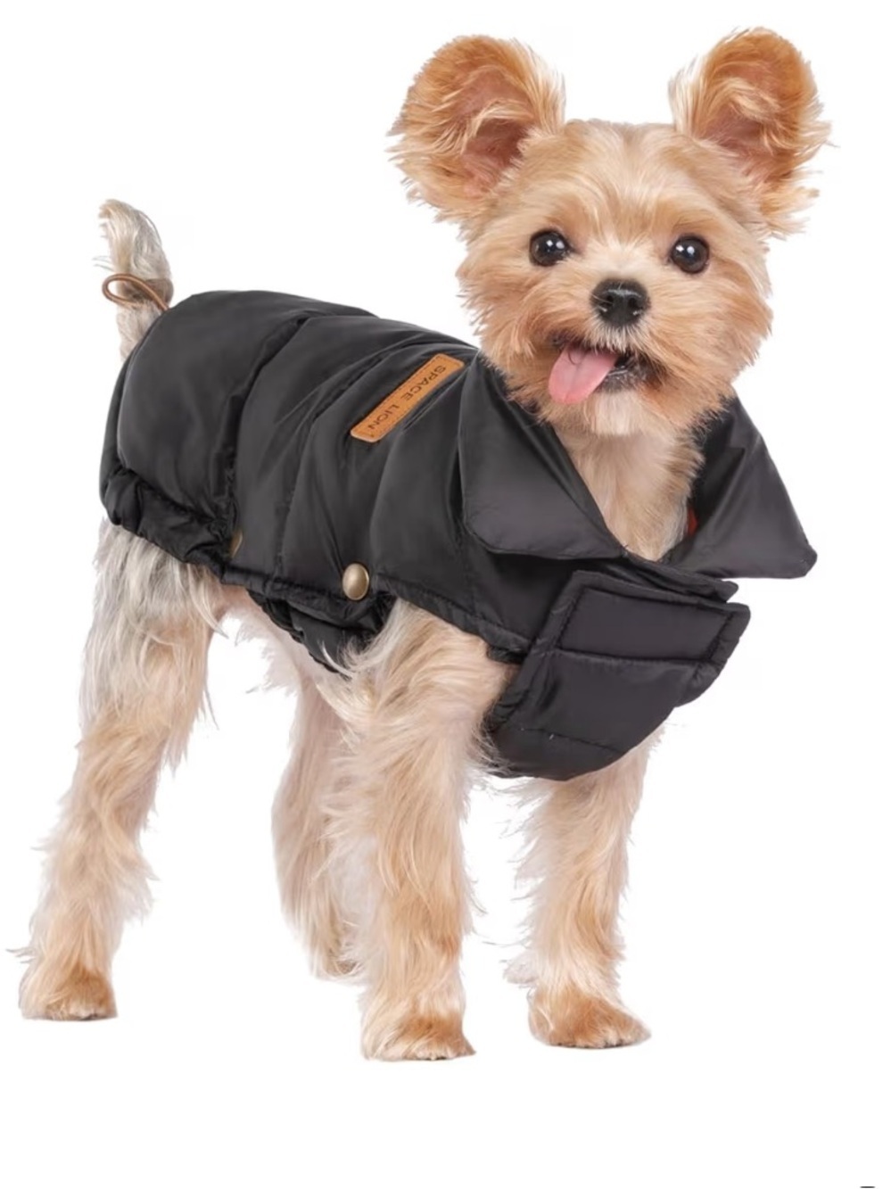 Black Puffer Dog Jacket - Brand: